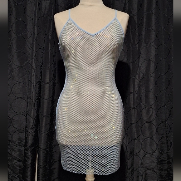 Sparkly Rhinestone Mesh Dress - Picture 1 of 6